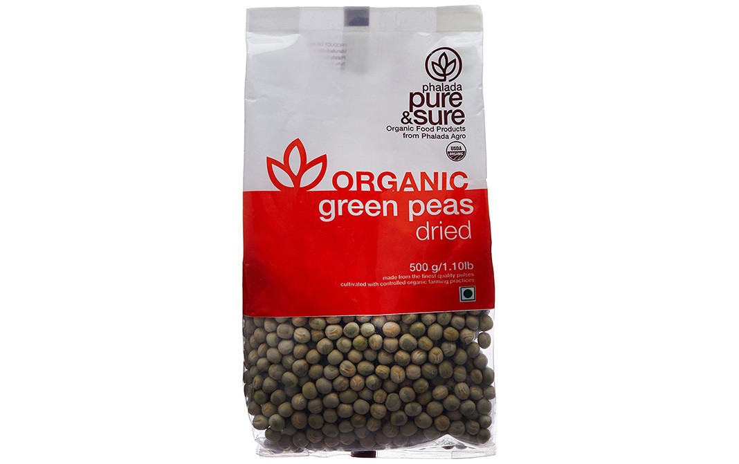 Pure & Sure Organic Green Peas Dried    Pack  500 grams